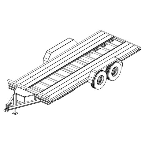 6’10” x 18.5′ Car Hauler / Equipment Trailer Plans - 12,000 lbs - Johnson Trailer Parts