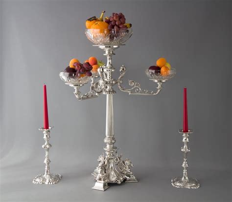 Early Victorian Silver And Glass Table Centrepiece Or Epergne Birmingham 1874 For Sale At 1stdibs