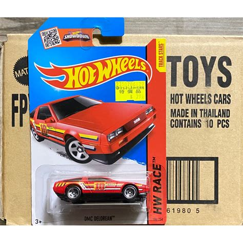 Hot wheels DCM Delorean 風火輪 紅色少有 機器戰警 回到未來 蝦皮購物