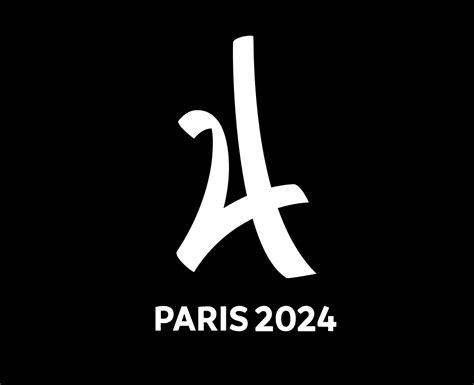 Paris 2024 Olympic Games Logo Official Symbol White Abstract Design