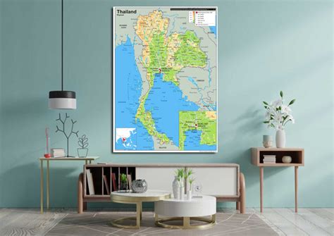 Thailand Physical Map– I Love Maps