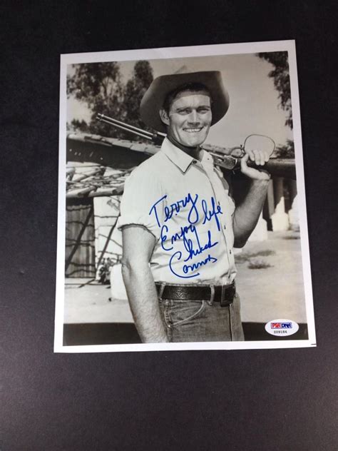 Chuck Connors The Rifleman Autograph 8 X 10 Photo Psadna Grade 9 Mint 1821725905