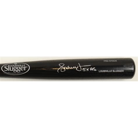 Andruw Jones Signed Louisville Slugger Baseball Bat Inscribed X As