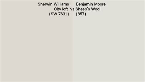 Sherwin Williams City Loft Sw 7631 Vs Benjamin Moore Sheeps Wool