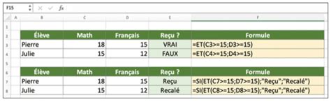 La Fonction ET Dans Excel Kitcreanet