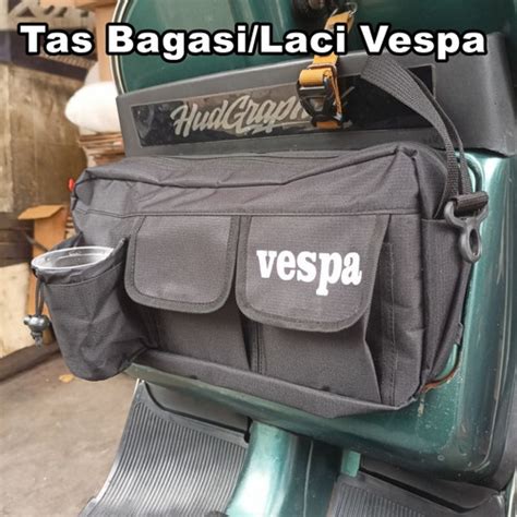 Jual Tas Bagasi Box Depan Vespa PX Excel Exclusive Spartan Biru Kab