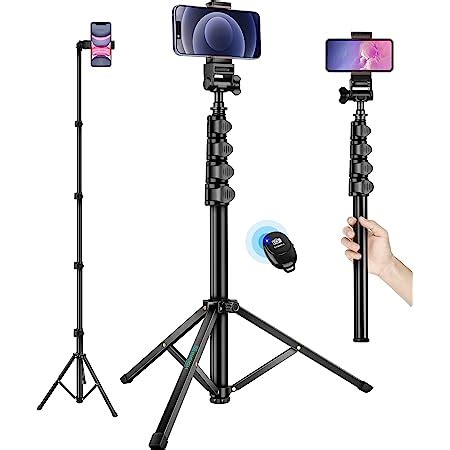 Amazon.com: Phone Tripod, 71" Tripod for iPhone, Selfie Stick Tripod ...