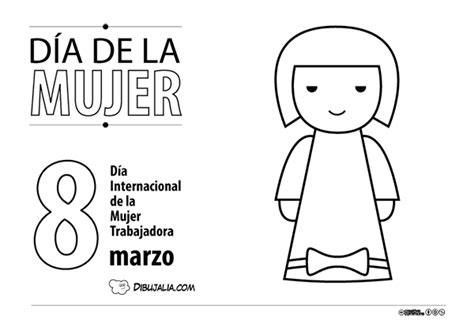 Díbujos Para Pintar Del Día De La Mujer Colorear Imágenes