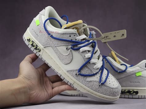 Off White X Nike Dunk Low Lot 32 Of 50 Dj0950 104 Sailneutral Grey