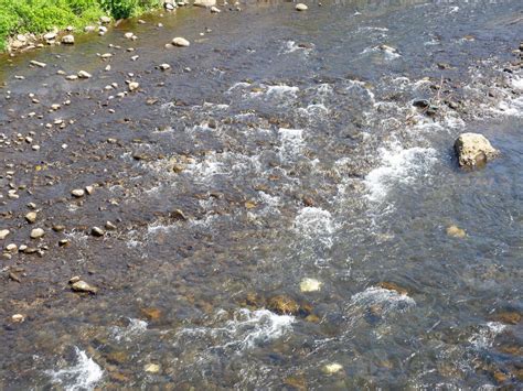 Rapid flow of the river. Big river, view from above. View from the ...