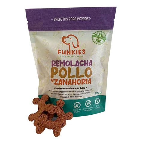 Funkies Galletas Naturales Para Perro Sabor Remolacha Pollo Y