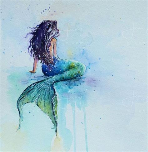 Unframed Print Of Mermaid For Mermaid Lovers And Any Room Etsy