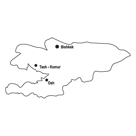 Kyrgyzstan country map 46619756 Vector Art at Vecteezy