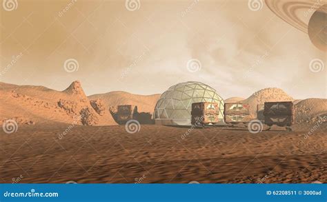 Colony On A Mars Like Red Planet Stock Video Video Of Dust Cyborg