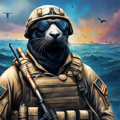 Navy Seal Team But Theyre Real Seal Animals Ai Generated Artwork