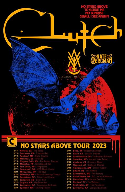 CLUTCH Announces Spring 2023 "No Stars Above" North American Tour