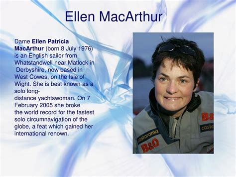 Ppt Ellen Macarthur Powerpoint Presentation Free Download Id 6522608