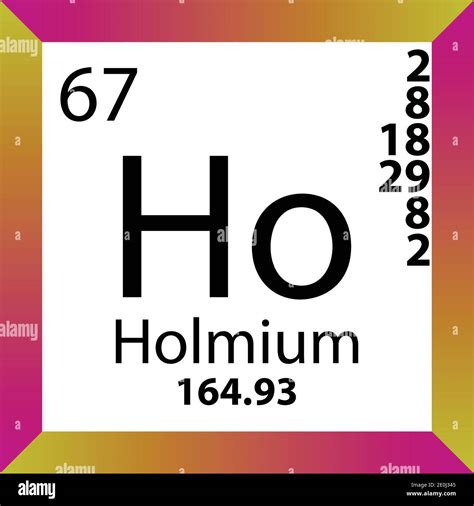 Holmium Ho Chemical Holmium Sign With Atomic Chemical Off