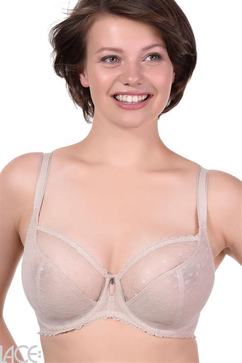 Freya Lingerie Freya Signature Plunge Bra F I Cup NATURAL BEIGE Lace