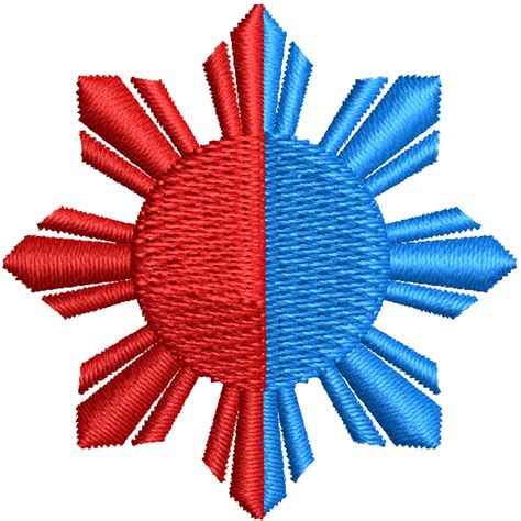 Philippines Sun Symbol | Symbol Digitized Embroidery Design | e4Hats