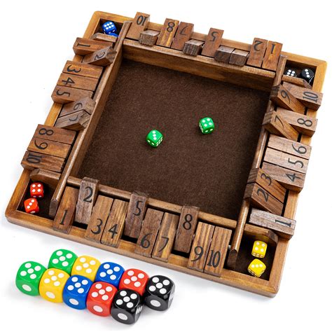 Amazon Ropoda 12 Inches 4 Way Shut The Box Dice Board Game 2 4