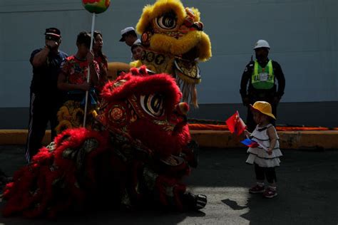 Child Looks Dragon Dance Performers During Editorial Stock Photo ...