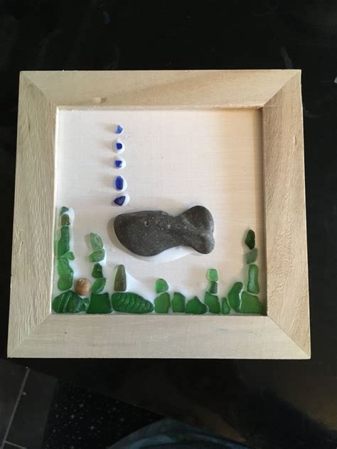 My First Sea Glass Art Piece Beach Glass Art Sea Glass Art Glass Art