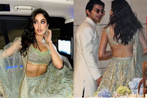 Janhvi Kapoor Exudes In Green Lehenga At Anant Ambani S Engagement