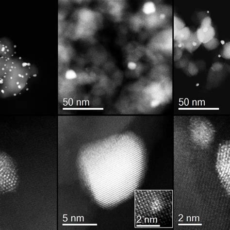 Representative HAADF STEM Images Of 1 AuPd TiO 2 Catalyst Prepared