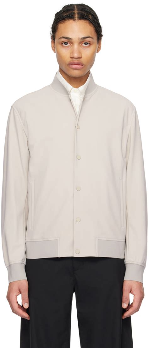 Blouson aviateur Murphy blanc cassé Theory en solde