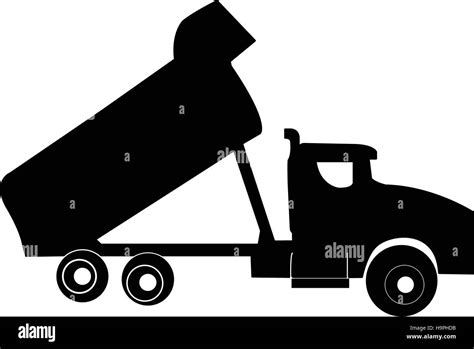 Icône dump truck isolé sur un fond blanc Vector illustration Image