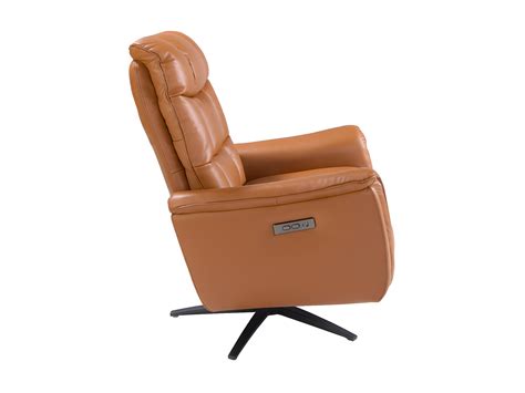 Fauteuil Pivotant En Cuir Marron Angel Cerda