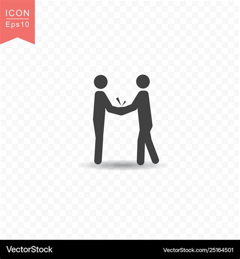 Business Stick Figures Shaking Hands