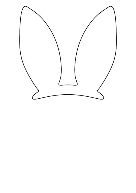 Easter Bunny Ears Template printable pdf download