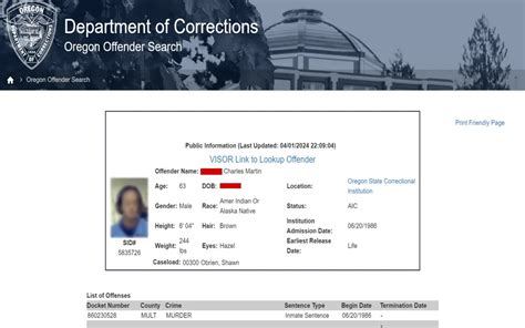 Perform A Free Oregon Probation Search Offender Status Lookup