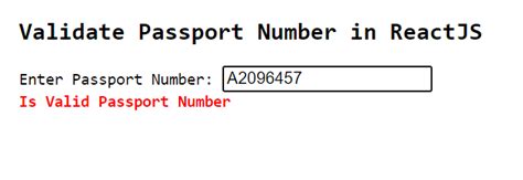 How to validate Passport Number is ReactJS? - GeeksforGeeks