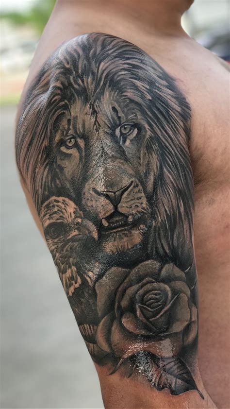 Lion Cover Up Tattoo at Tattoo