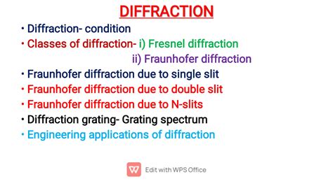 SOLUTION: Diffraction ( physics) - Studypool