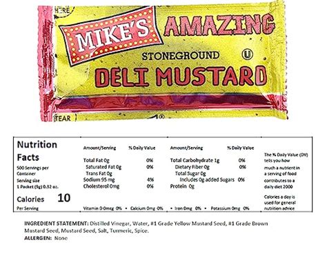 Mike’s Amazing Mayonnaise and Mike’s Amazing Deli Mustard Packets – 20 ...