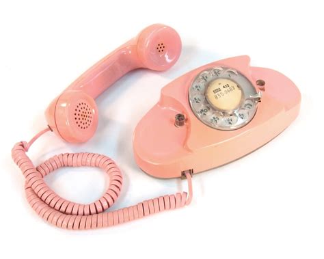 Vintage Rotary Telephone Pink Princess Phone Western