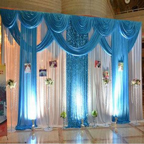 Factory Direct Sell White Wedding Curtain Background Hall Decoration Studio With Discount - Buy ...