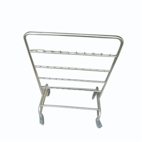 Silver Stainless Steel WELLTON HEALTHCARE SWAB RACK WH 1550 Size 75