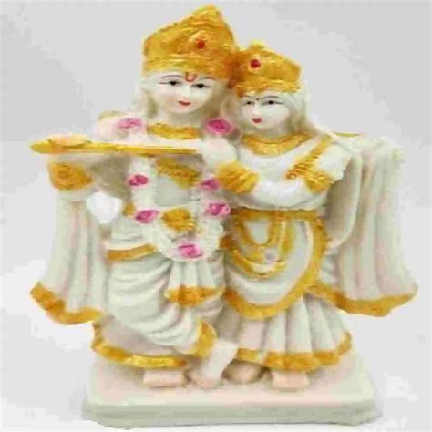 Marble Look Radha Krishna Murti For Home PujaSamagriWala