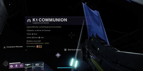 Destiny 2 K1 Communion Legend Lost Sector Guide