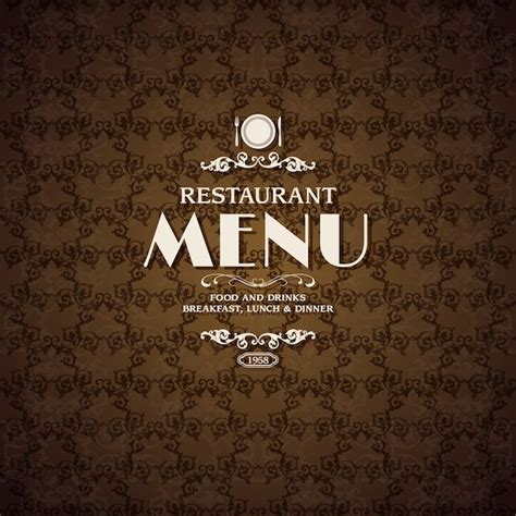 Free Vector | Restaurant cafe menu cover template