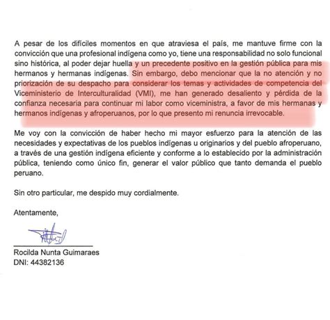 Comeñista on Twitter ROCILDA NUNTA RENUNCIA RECIÉN Su permanencia