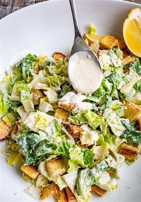 Homemade Creamy Caesar Salad Dressing 100krecipes