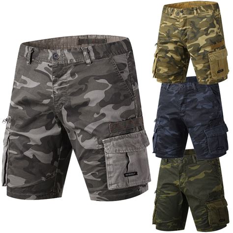 Cal Es De Camuflagem Masculina Roupa De Marca Casual M Ltiplos Bolsos