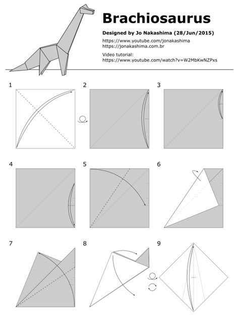 Origami Brachiosaurus Jo Nakashima