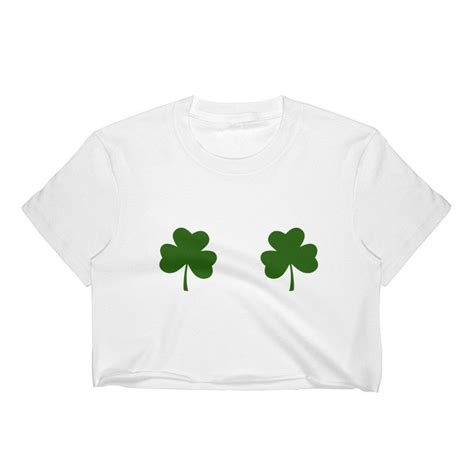 Womens Irish Shamrock Boobs Funny St Paddys Day Etsy